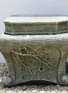 正品创意饰品中式庭院装庭饰花外园室小院人造石底座布局阳台花墩