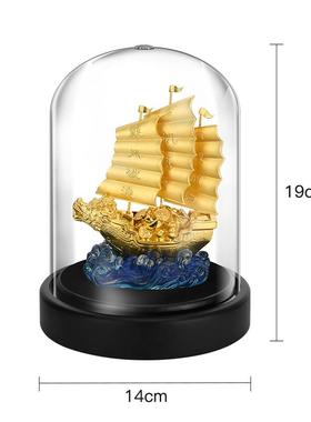 高档一风顺金箔帆帆船摆件开业迁礼品乔办公室酒玄关家柜居招财装