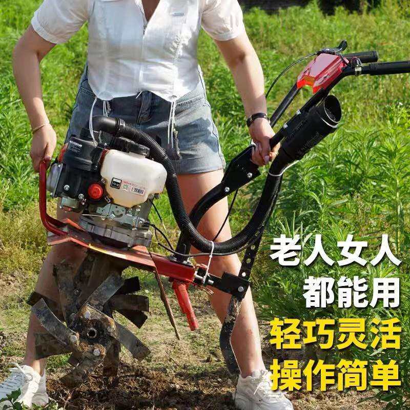 微耕陆四冲程小型农用耕地多功能水机两用除RDI草开机沟旋耕开荒