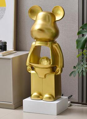 暴力熊家居流水摆件落地转运球现代简约创意喷泉招财轻奢装饰水景