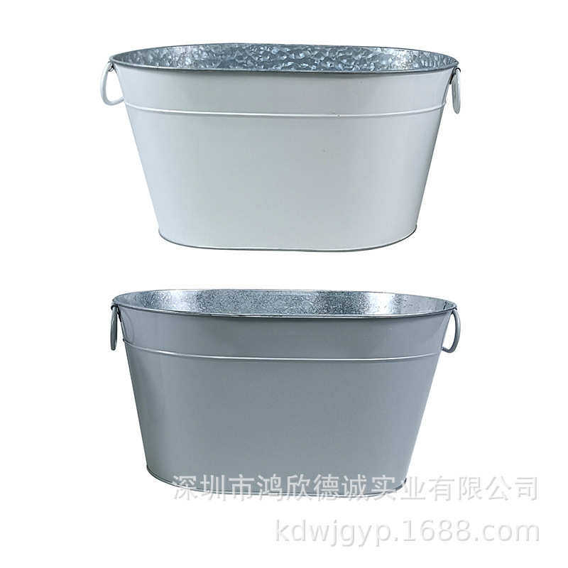 批发椭圆形冰桶商用不锈钢原色手提铁桶大号15L酒吧KTV镀锌金属桶,餐饮具,冰夹,淘宝优惠券,粉丝福利购,淘宝优惠卷