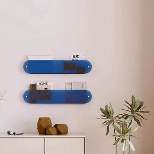 需定制亚克力透明书架墙置物架CD架展示绘本架杂志报刊架壁挂墙上