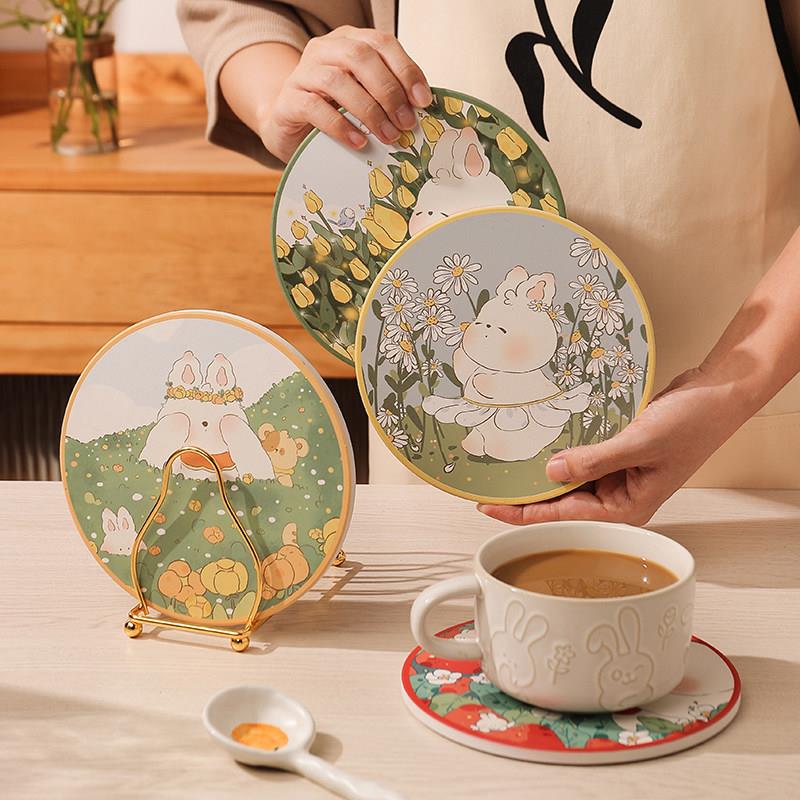陶瓷锅垫桌子上的隔热垫餐桌垫可爱新款防烫砂锅餐垫创意家用盘垫