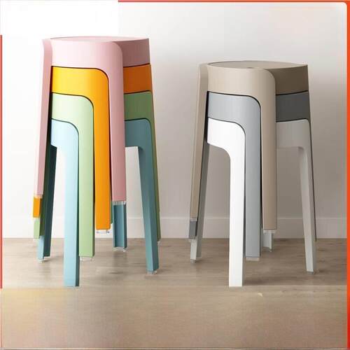 塑料凳子加厚的家用餐桌煮熟的橡胶凳子简单的高凳斯堪的纳维亚客