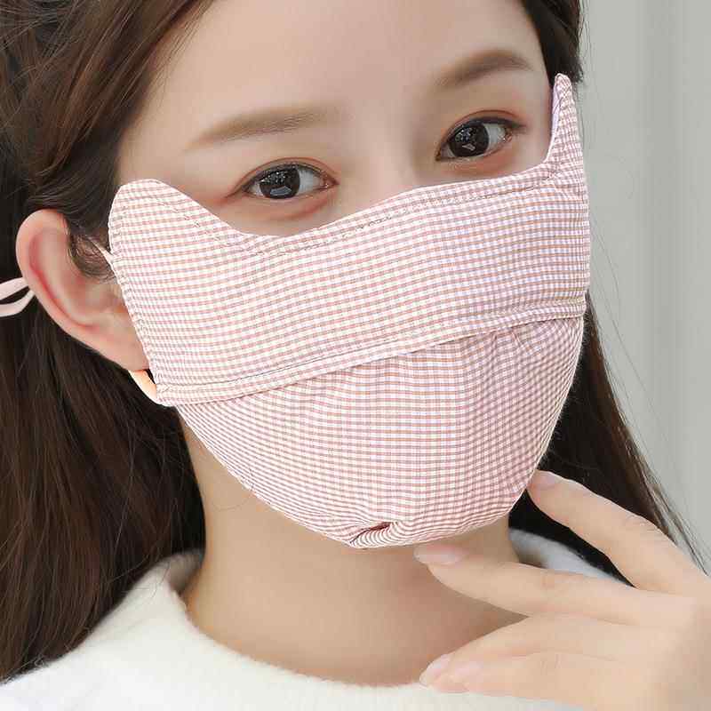口罩女秋冬季纯棉布开口透气护眼角可水洗韩版可爱面罩男潮款