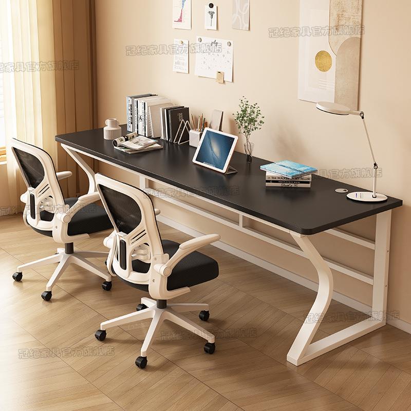 电脑室桌人书桌家用办桌公桌卧学生书桌写字YKW桌台式电脑桌双电
