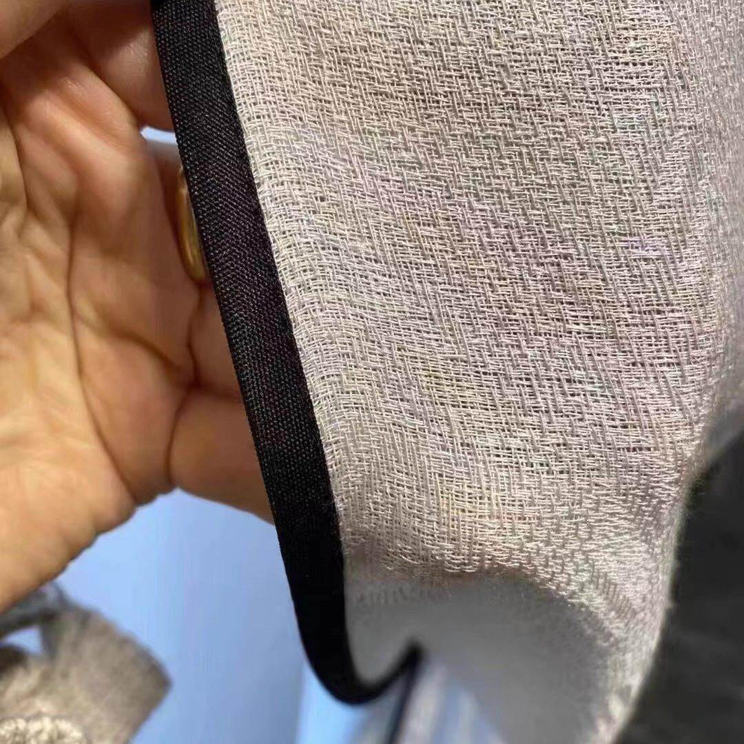 金源窗饰全新蕾丝亚麻纱窗帘配二手黑边条拉管，可使用涤棉耐高温