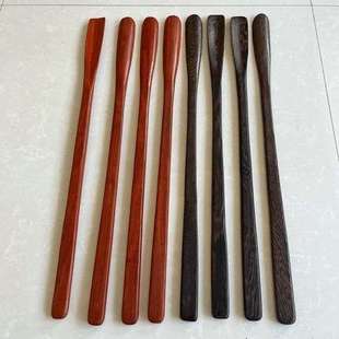 鸡翅木鞋拔子红花梨木70cm实木提鞋器 木质长柄鞋溜子懒人穿鞋器