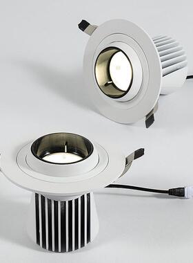 三知LED牛眼灯防眩射灯Ra95显指嵌入式cob筒灯酒店大堂商用天花灯