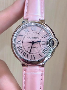 特价[9.8新]卡地亚蓝气球系列自动机械手表33MM女表WSBB0002粉盘