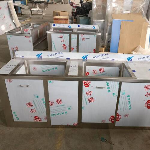 14年实体来图订购车间家用304不锈钢加厚阳台地下室洗衣洗涤池柜