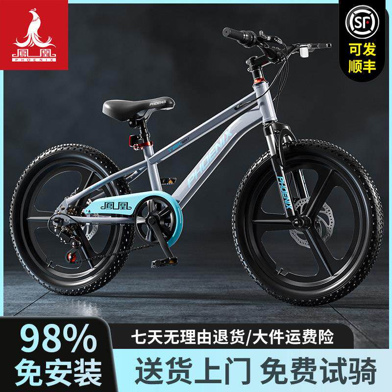 凤凰儿童自行车男女孩6-8-10到12-15岁小孩2025新款变速山地单车