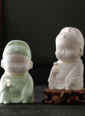 创意文昌帝君人物摆件陶瓷工艺品文曲星佛像家用书房桌面镇纸装饰