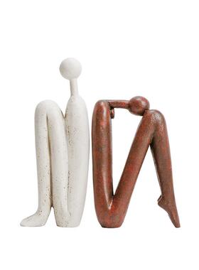 现代简约圆头人摆件酒店样板房家居客厅玄关可爱送礼北欧装饰品