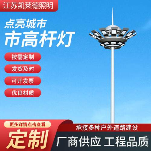 户外道路照明灯公园广场杆灯篮球羽毛球场探照灯6米7米杆灯