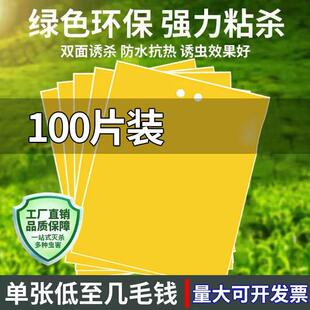 双面粘虫黄板大棚粘板诱虫板粘蓟马诱虫板灭虫板篮板果园防水装