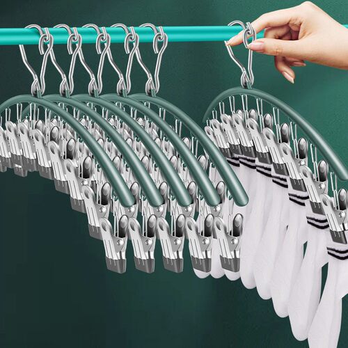 Stainless Steel Curved Hanger for Balcony, Multi-functional