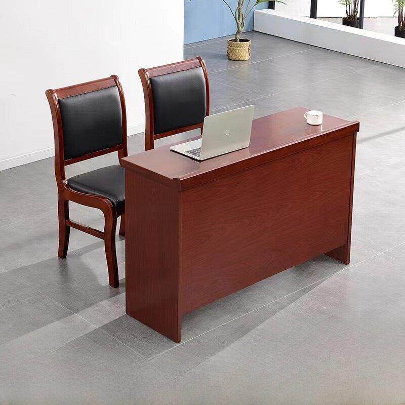 双人会议桌长条桌课桌桌椅1.2米油漆条桌实木皮组合培训会议室