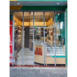 精品便利店专用自吸透明空调PVC软门帘防走冷暖气隔断全磁条超市