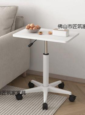 升降桌子滑轮移动小桌电脑桌站立工作台升降小型可移动升降电脑桌
