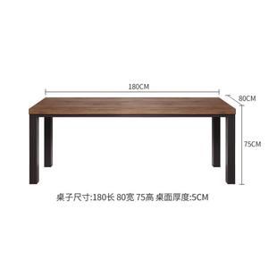 工作台桌子卧室一体双人书桌学习靠墙实木长家用书架条桌电脑loft