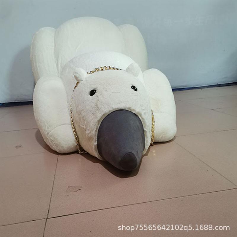 特大号北极熊懒人休闲沙发客厅可躺可睡趴趴熊动物造型单人大白熊