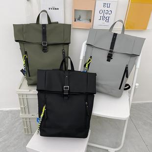 潮工装书包男大学生可放电脑16寸笔记本背包女大容量双肩包