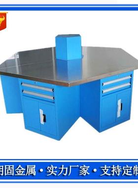 家工学生实训工室六边作台六角厂钳工台重TTLG-GZT型操作台多位工