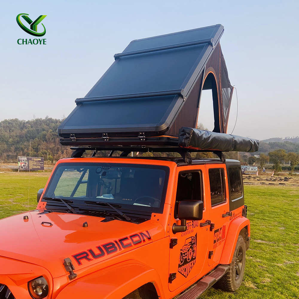 厂家SUV全自动户外铝合金硬壳顶超薄自驾游露营三角车载车顶帐篷