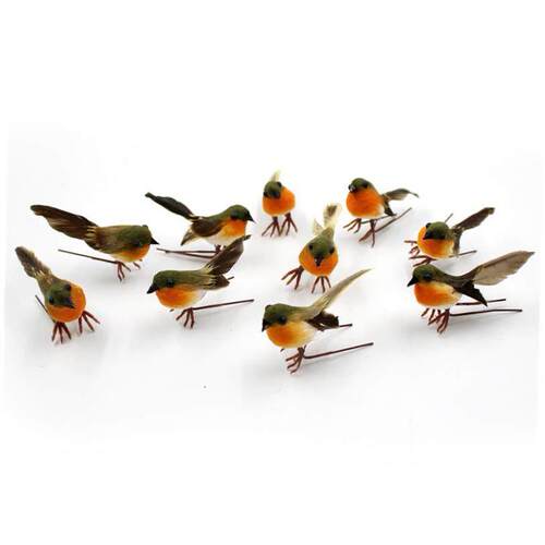 10PCS Robin Bird Christmas Tree Decoration Craft Very Cute