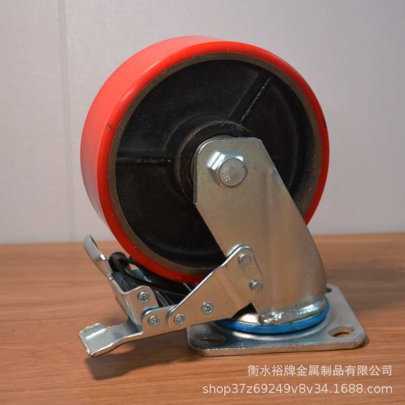 重型脚轮静音万向轮4寸5寸6寸8寸脚轮重型工业定向刹车轮万向轮