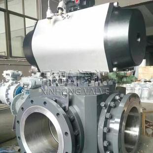 Q644气动三通球阀硬密封直通调节气动三通高压切换调节阀