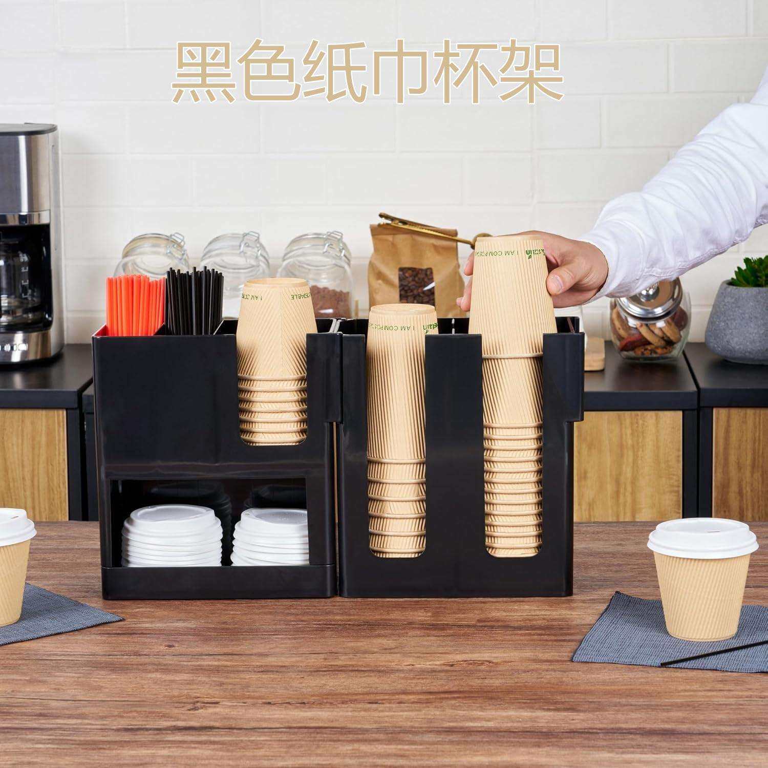 金德塑料杯架一次性杯子架自动取杯器架奶茶店纸杯收纳架