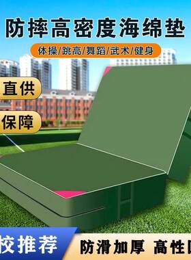 跳高武术垫子中考体育垫加厚空翻体操体育训练海绵垫舞蹈折叠