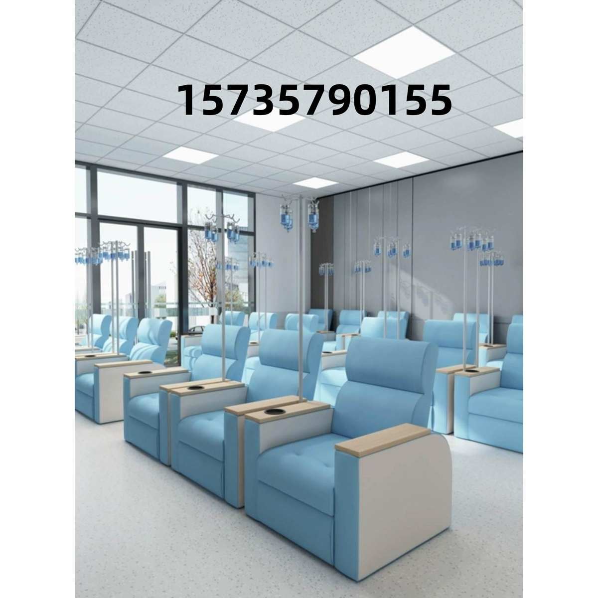 高档输液沙发椅诊所医疗候诊吊水点滴椅子木扶手电动豪华可调节款