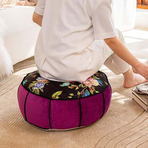 美式复古墩子蒲团坐垫不塌家用客厅卧室可拆洗懒人沙发座墩搁脚凳