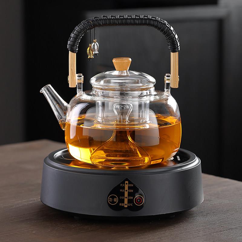 新型茶壶电陶瓷炉茶壶升降梁玻璃蒸功夫茶壶全自动保温套装