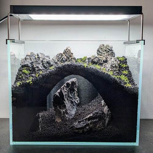 鱼缸造景装饰生态造景乌龟晒台鱼虾躲避屋地下洞穴水陆两用乌龟