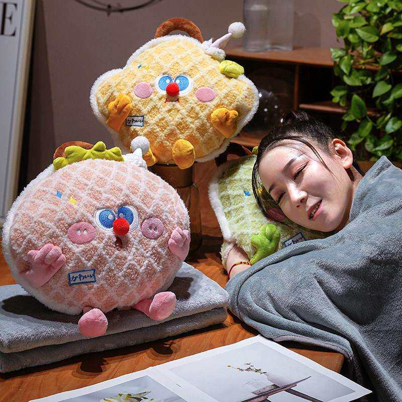 抱枕暖手捂可插手三合一抱枕毯子模型制作工具/辅料耗