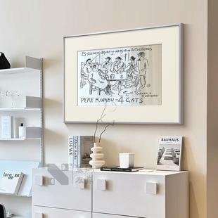 《时光镜影》轻法式客厅镜子装饰画抽象艺术高级感房间镜面挂画