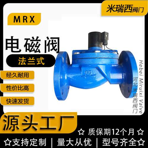 电磁阀法兰式电磁阀220V电压电磁阀24V铸铁电磁阀河北泊头DF