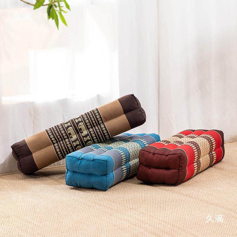 偏硬枕头不塌陷靠国木棉颈枕座椅沙发扶手枕子垫长条抱th$*&sd%枕