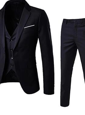 X 94975 Slim Fit Men's Suit Two Piece Set 韩版修身西服