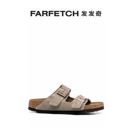 Birkenstock女士搭扣绒面皮拖鞋FARFETCH发发奇