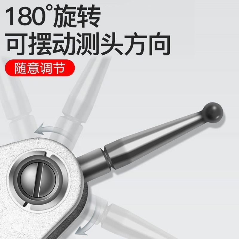 上海申工杠杆百分表0-0.8m杠杆千分表指示表小校表万向磁性表座
