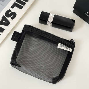 化妆包女随身便携小巧轻便款化妆品收纳包旅行外出口红网纱收纳袋