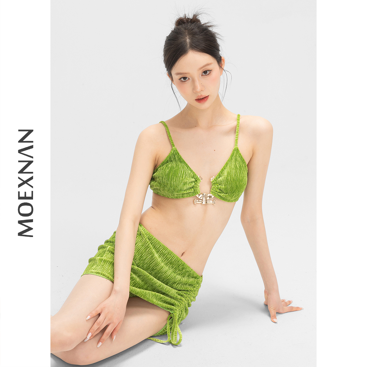 新款性感比基尼裙式泳衣女小胸聚拢泳装度假学生遮肚显瘦泡温泉