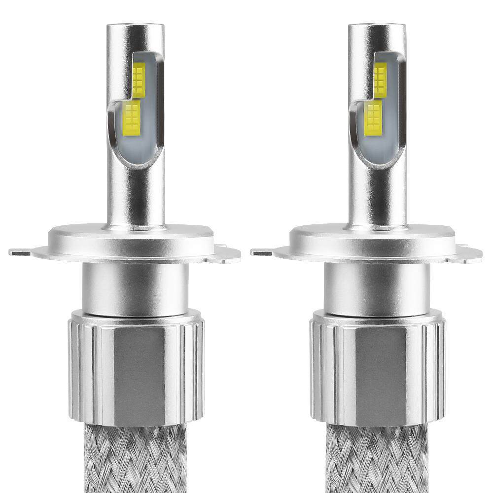 编织带铜带LED大灯8颗灯珠高亮解码 led headlamp canbus tuning