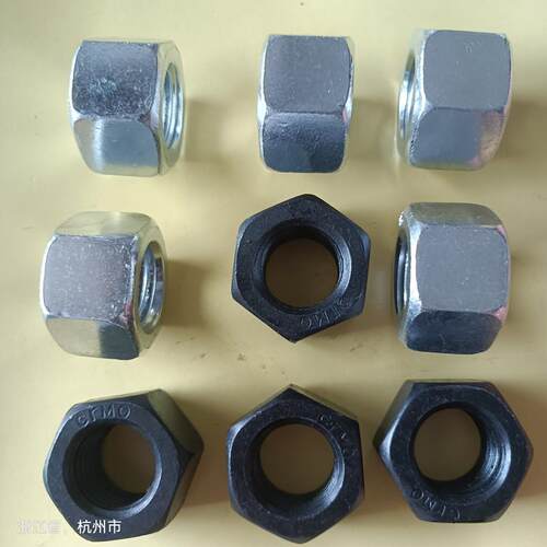 35CrMo高强度GB6175加厚螺母HG/T20634管法兰专用六角螺母蓝白锌