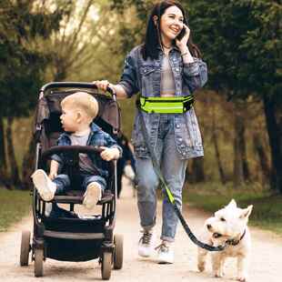 宠物跑步牵引绳便携腰包全功能户外运动狗狗牵引带免提牵狗绳定制